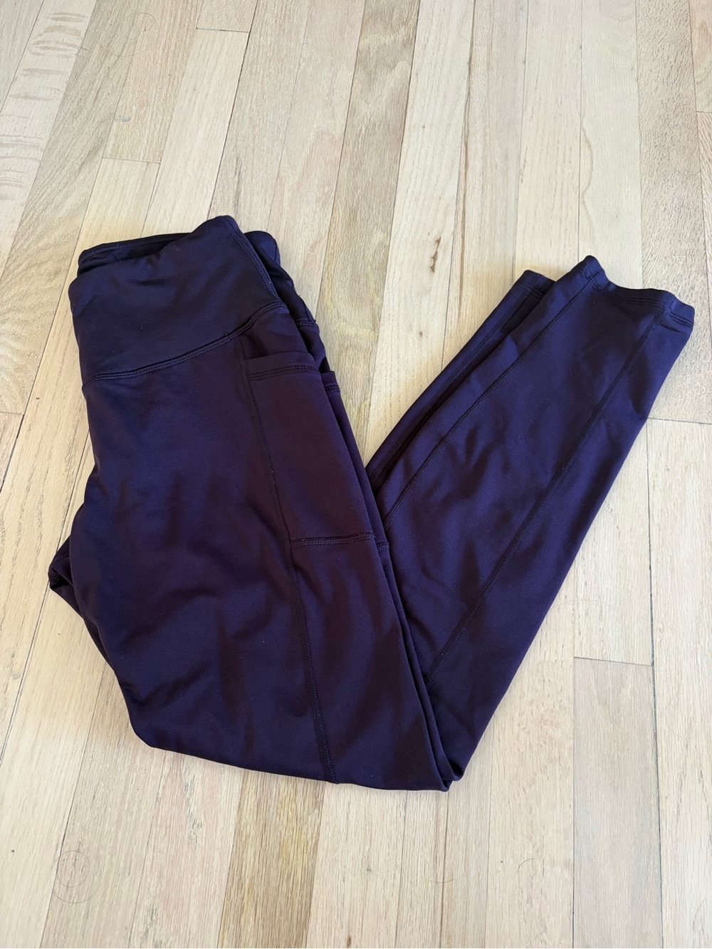 90 Degree By Reflex Deep Plum High-Waist Pocket Leggings